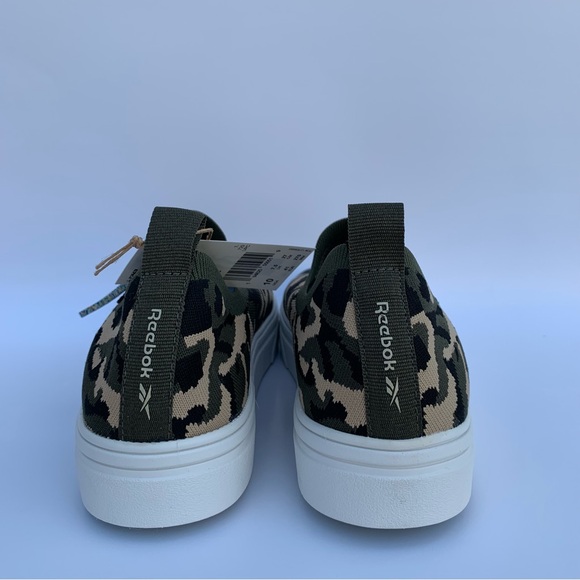 Reebok Onlux Slip On Women’s walking Marche Shoes Sz 10 Stucco Army Green Black - Picture 7 of 15